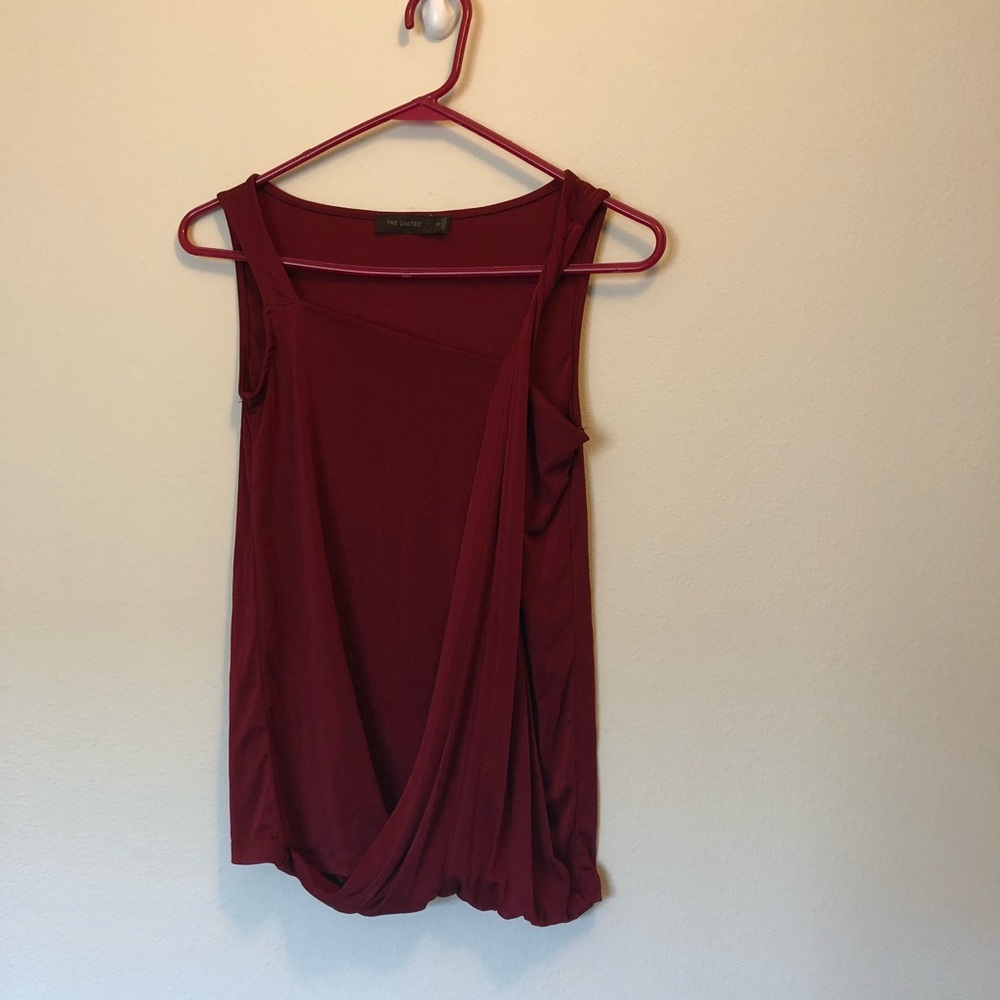 Red half sleeved blouse